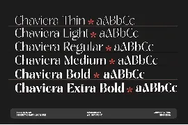 Chaviera Pro - modern font family