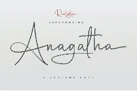 Anagatha Siganture Font