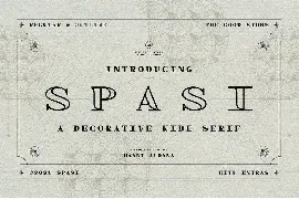 Spasi Decorative Wide Serif font