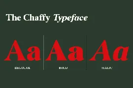 The Chaffy font