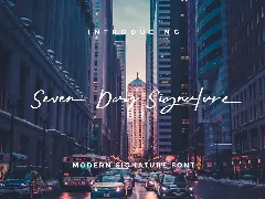 Seven Day Signature Font