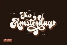 The Amsterday - Bold Retro Script Font