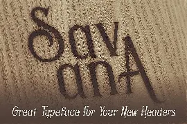 Savana - Display Font