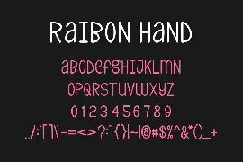 RaibonHand font