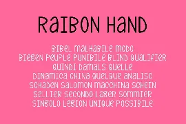 RaibonHand font