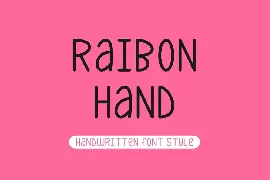 RaibonHand font