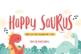 LD Happy Saurus font