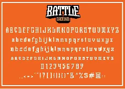 Battleground - Display Sport Font