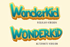 Wonderkid - Cute Display Font