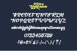 Rushing Nightshade font