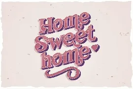 Sweet home, elegant font