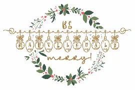 Xmas Lights Font Trio