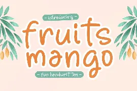 Fruit Mango Fun Handwritten Font