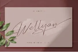 Wellyon Script signature font