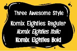 Komix Eighties font