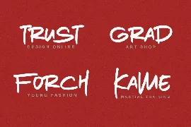 Just Brush Logotype Font