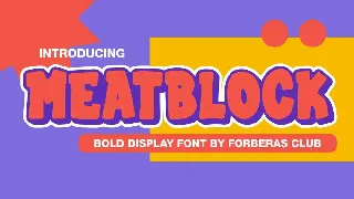 Meatblock font