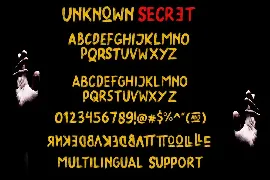 Unknown Secret - SVG Brush Font