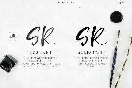 SpringRain SVG watercolor brush font