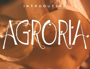 Agroria decorative font