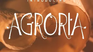 Agroria decorative font