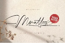 Mrattoos Signature Script Font