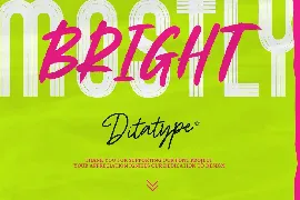 Mostly Bright font