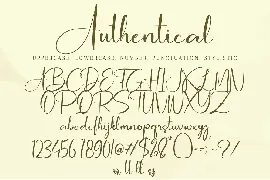 Authentical font