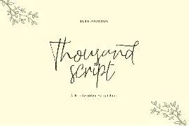 Thousand Script font