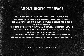 Riotic font