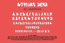 Styling Zero - Graffiti Display Font