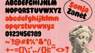 Sonja Zanet - Bubble Y2K Fonts