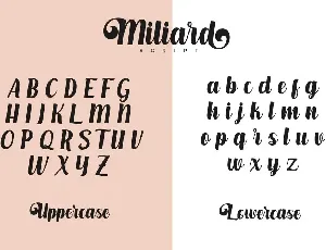 Miliard Script font