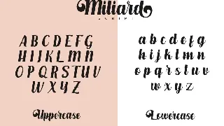 Miliard Script font