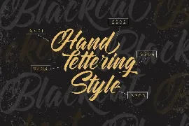 Blackcat Script // Regular and Extruded font