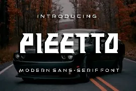 Pieetto modern sans serif font