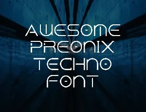 Preonix Techno futuristic font