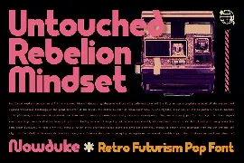 Nowduke - Retro Futurism Pop Fonts