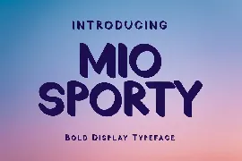 Mio Sporty Bold Display Typeface font