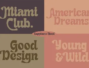 Happiness Mood - Retro Fonts