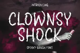 Clownsy Shock Spooky Brush Font