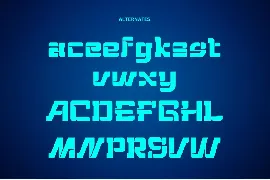 Hightech font