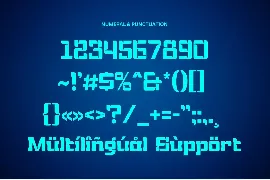 Hightech font