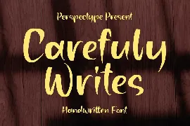 Carefuly Writes Handwritten Font