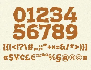 Rusty Plate font