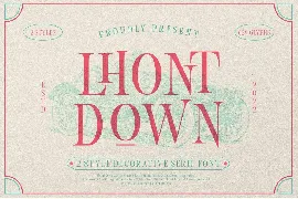 Lhont Down Typeface font