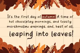 Orange Leafy - Autumn Display Font