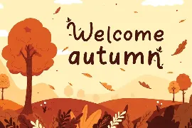 Orange Leafy - Autumn Display Font