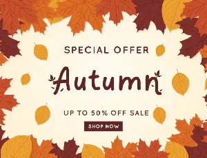 Orange Leafy - Autumn Display Font