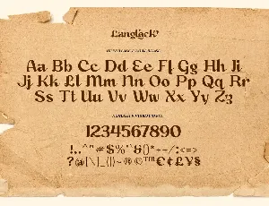 Langlock - Magical Type font